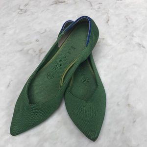 Green Rothys, The Point Style. Size 6.5. LIKE NEW